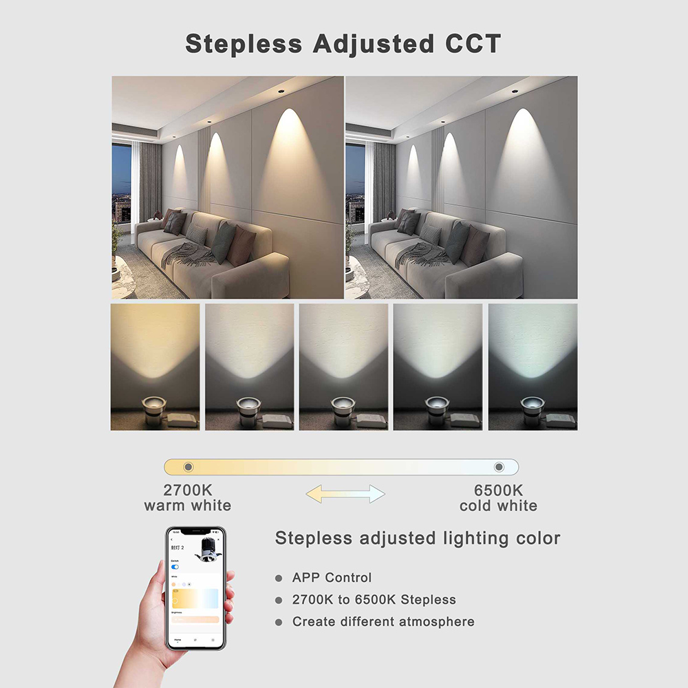Tuya WiFi Zigbee Smart Home LED Ceiling Spotlight Modern Design 2-Channel Dimmer Zigbee LED Ceiling Light
