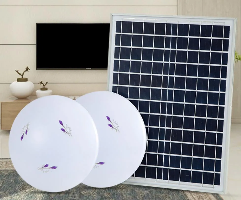 Solar Powered Ceiling Lamp 60W LED Motion Sensor Pendant Lights