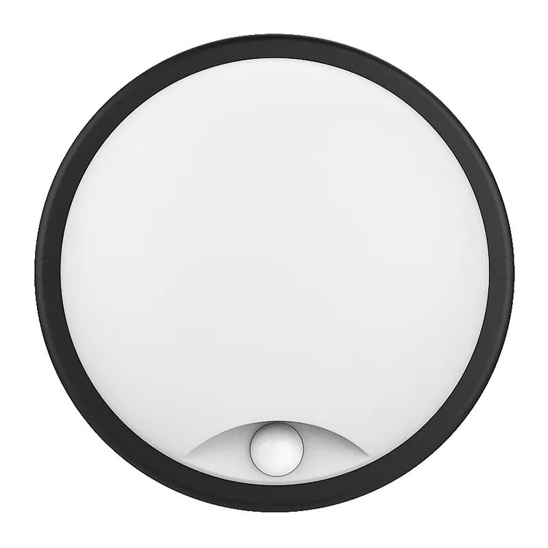 12watt Oval White LED Outdoor Ceiling Lamp with Motion Sensor Natural Light 4000K
