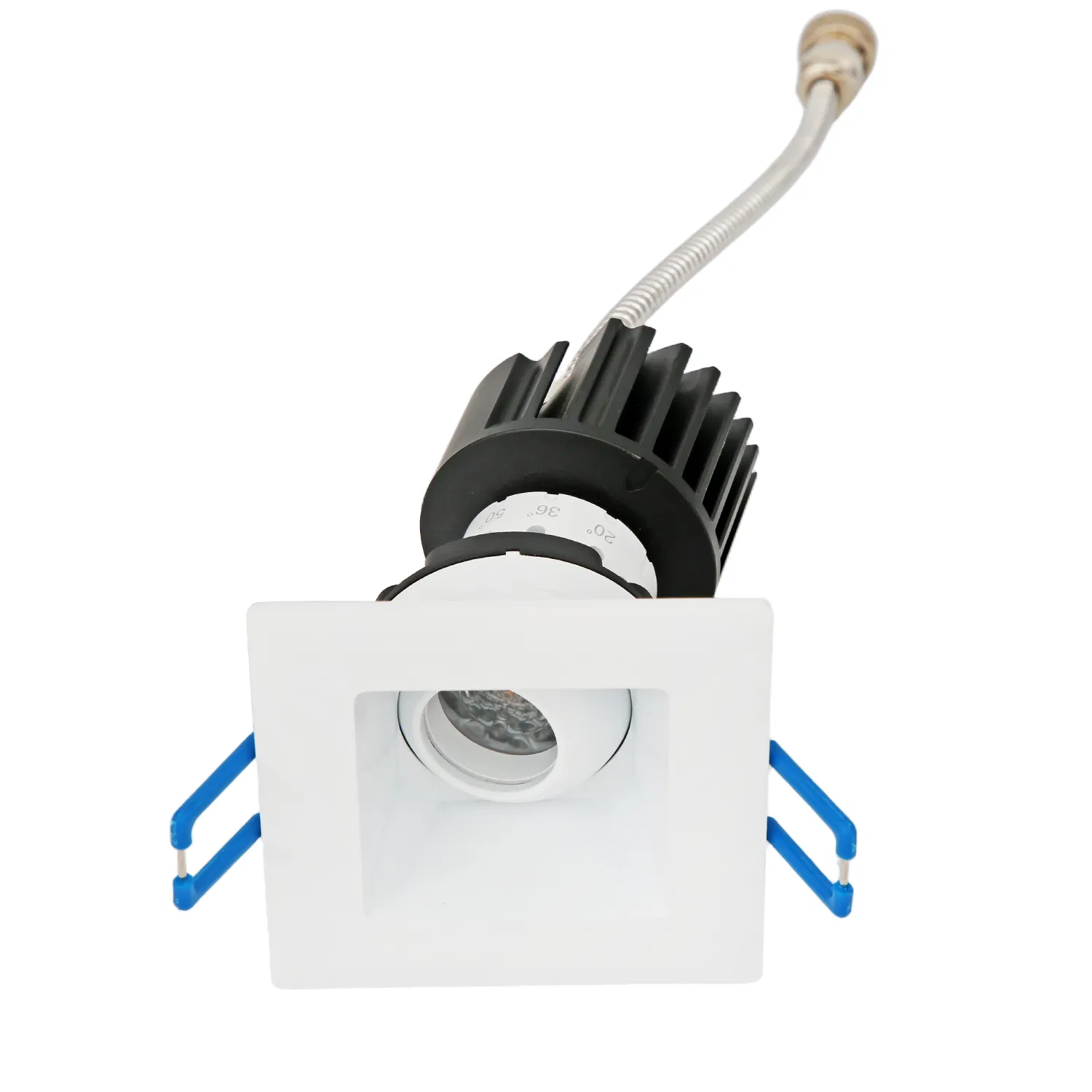 COB Lighting LED Downlights Recessed Ceiling Square Gimbal Directional Dimmable Hotel Lights IP54 Rgbcw Low Glare CE EMC Elt Certified