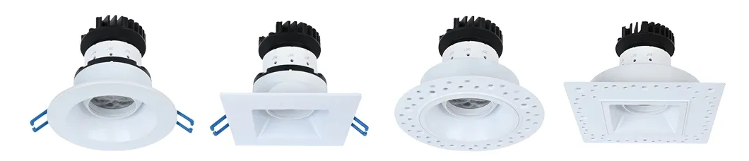 Factory Price Innovative Beam Angle Adjustable Gimbal Square Trimless LED Downlight Recessed Embedded Flangelss Down Light Ceiling Downlight