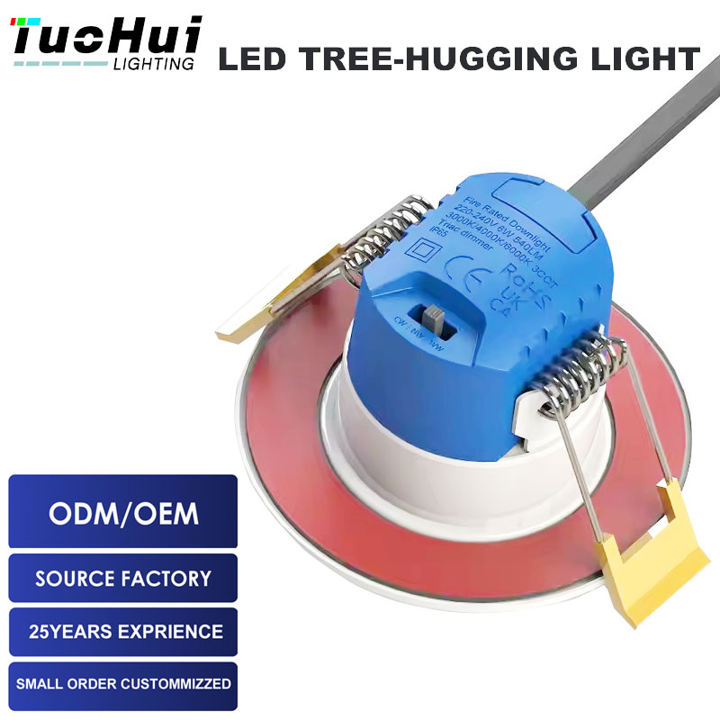 IP65 6W Fire Rated LED Downlight Recessed Ceiling Spotlights Kitchen Home Office Aluminum Dimmable LED Downlights