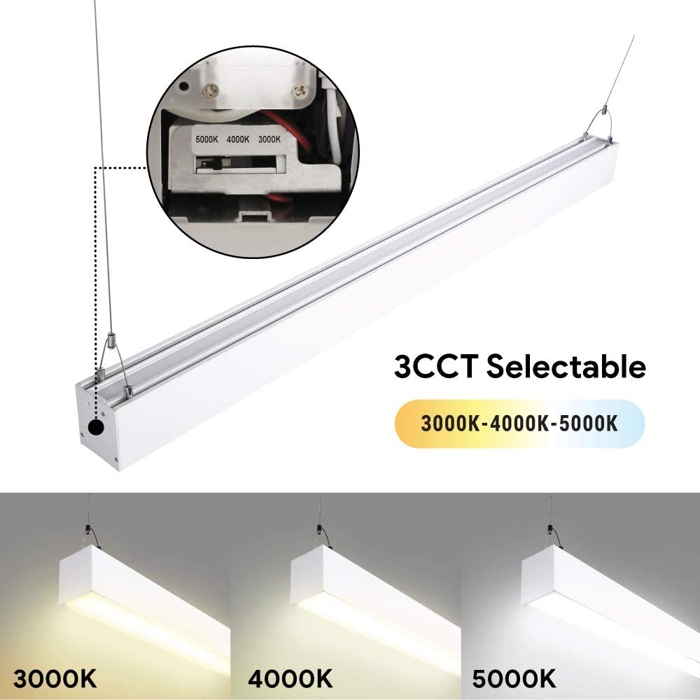Dimmable Led Linear Pendant Strip Light Linkable Suspension Architectural Lighting Decorate Fixture Office Hanging Ceiling Light