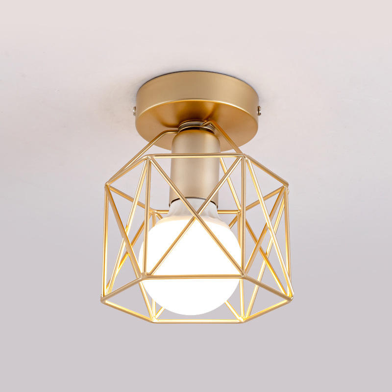 Nordic Wrought Iron Ceiling Lights Modern Minimalist Foyer Lights Balcony Lamps