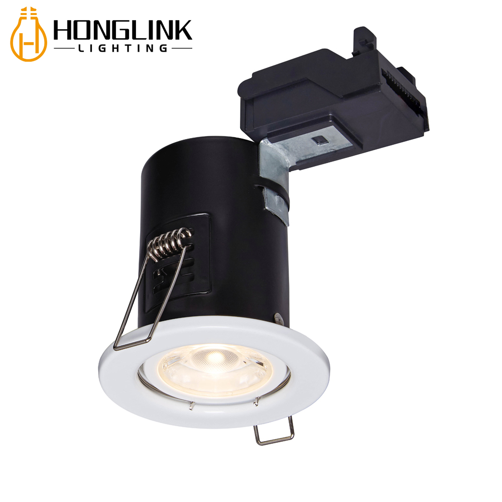 UK Standard Tiltable GU10 Fire Rated Downlight Recessed Fireproof Downlight