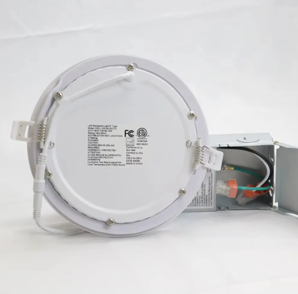 Us Warehouse Ultra Thin Dimmable and Changeable 5CCT 4" 9W 6'' 12W LED Recessed Pot Lights