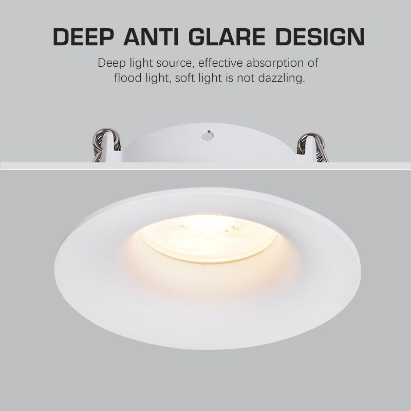 TOSEO Custom High-Quality Indoor Lighting Ip65 Anti-Glare Waterproof Square Recessed Downlight