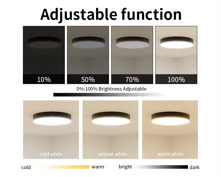 Modern Smart Home Office Interior Lamp Round Slim Smart Remote Control LED Ceiling Lights