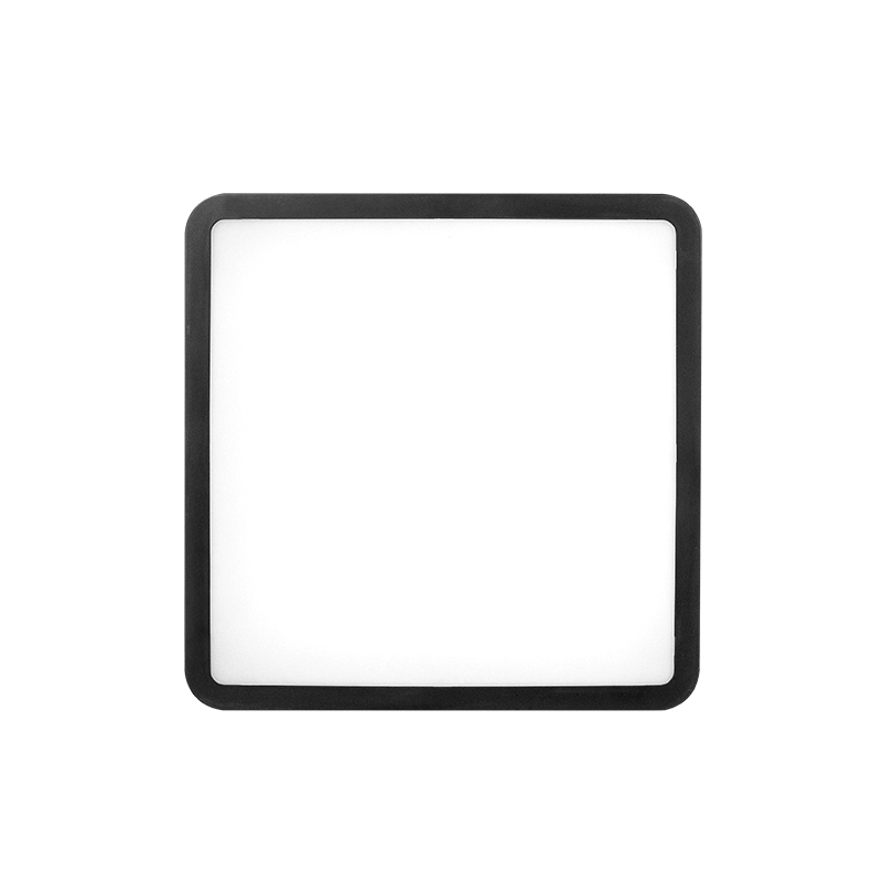 Square White Black Walnut Wood Outdoor Luz LED Ceiling Light Motion Sensor