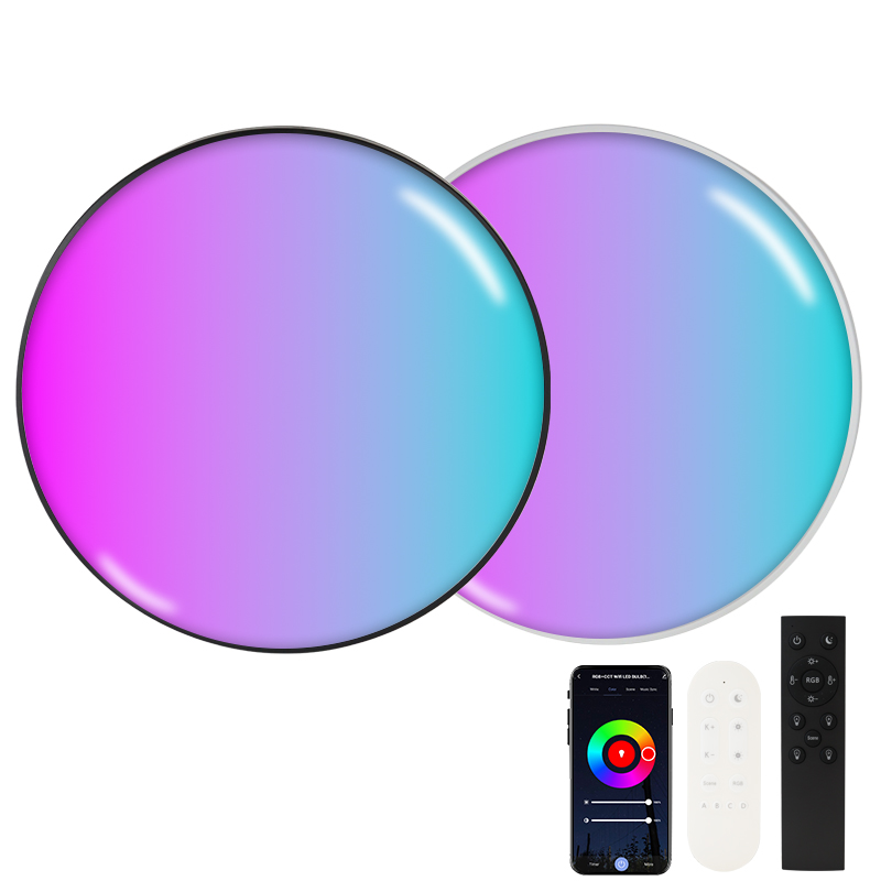 Modern 220V 24W RGB+CCT Smart Ceiling Lights High Quality Tuya Wifi LED Home Lamps with Remote Control for Bedroom Application