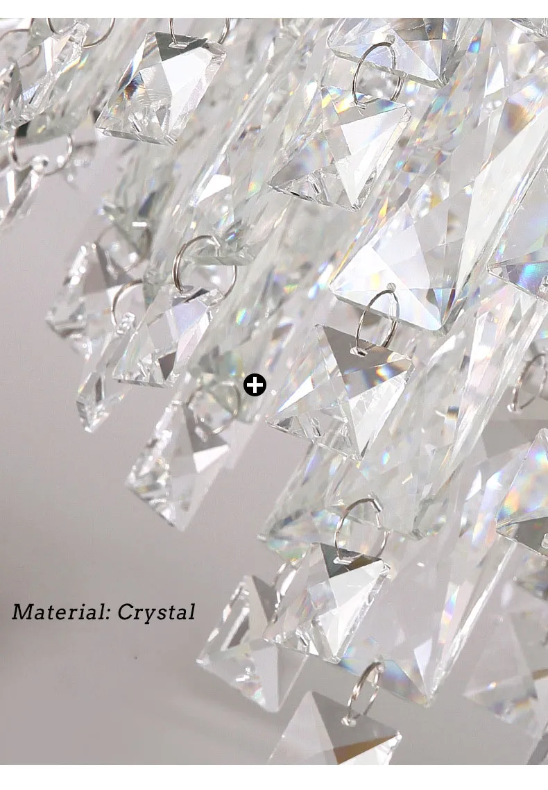 Modern Minimalist Crystal Lamp LED Bedroom Luxury Crystal Ceiling Lamp Detail 8
