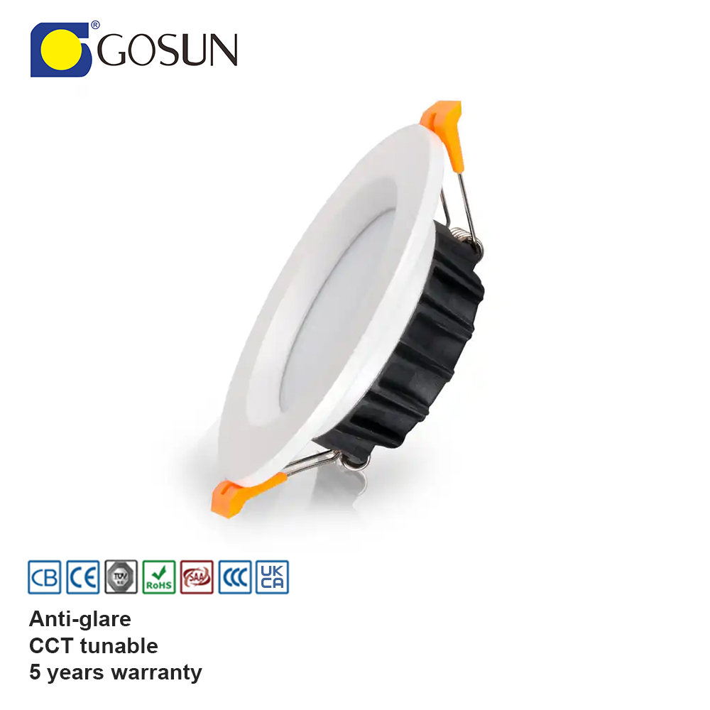 8W Dimmable LED Downlight 2700-7000K CRI90 Fire Rated Recessed Housing 100-277V Hotel Corridor Safety Lighting