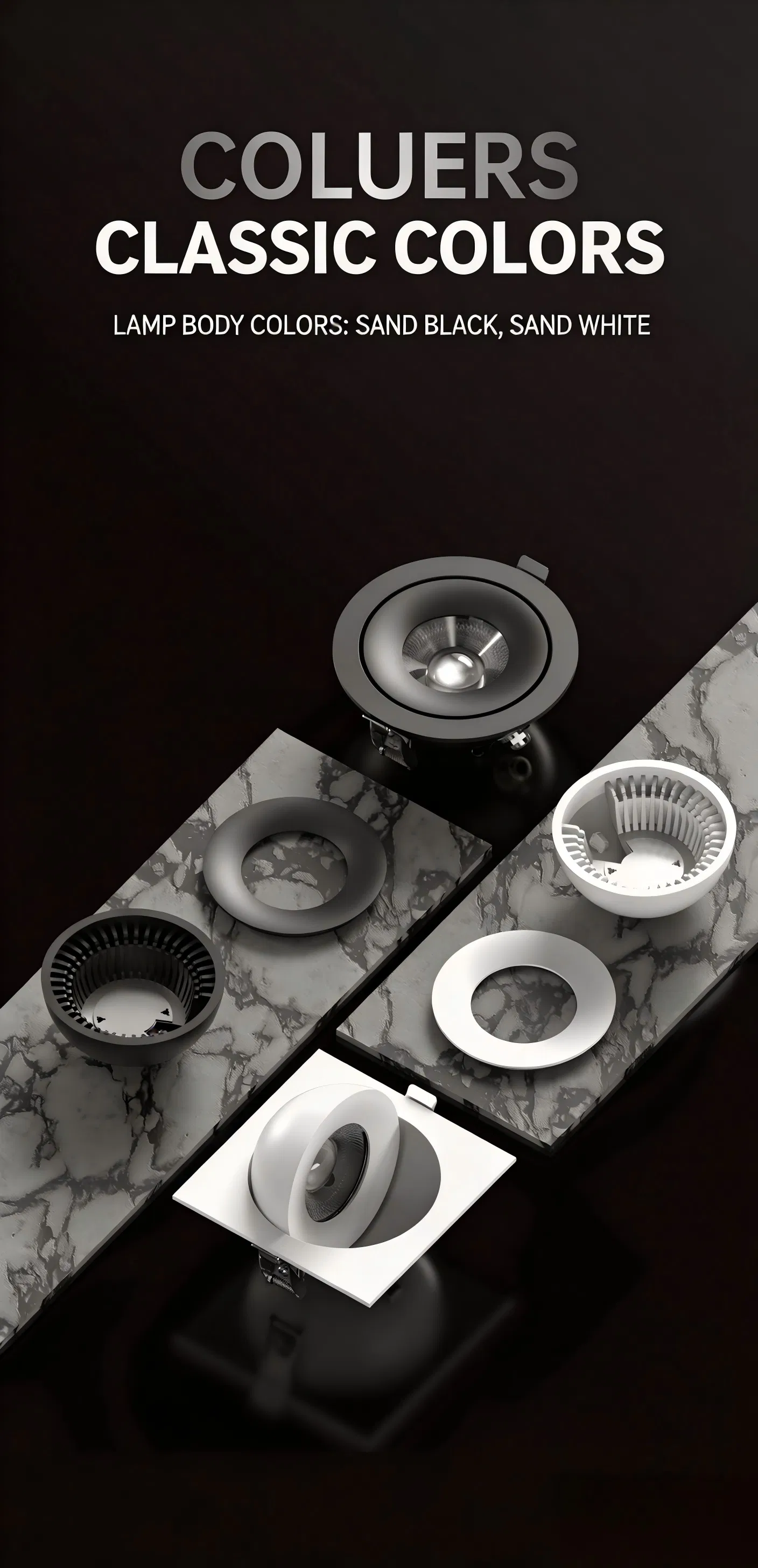 Elegant COB Spotlight Ultra-Thin Aluminum Recessed Lighting for Homes