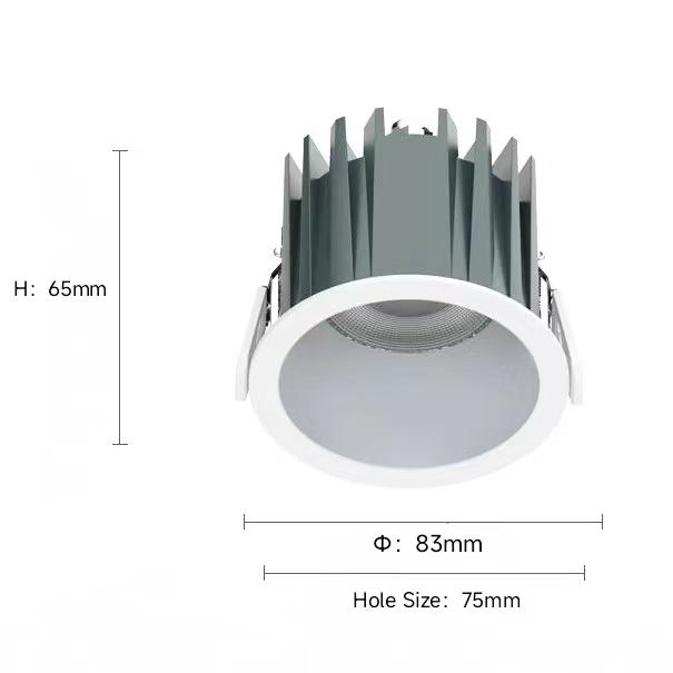High Quality 15W LED Downlight 130lm/W CRI95 3000K 4000K 6000K with Anti-Glare IP65 Waterproof Downlight for Kitchen Bathroom