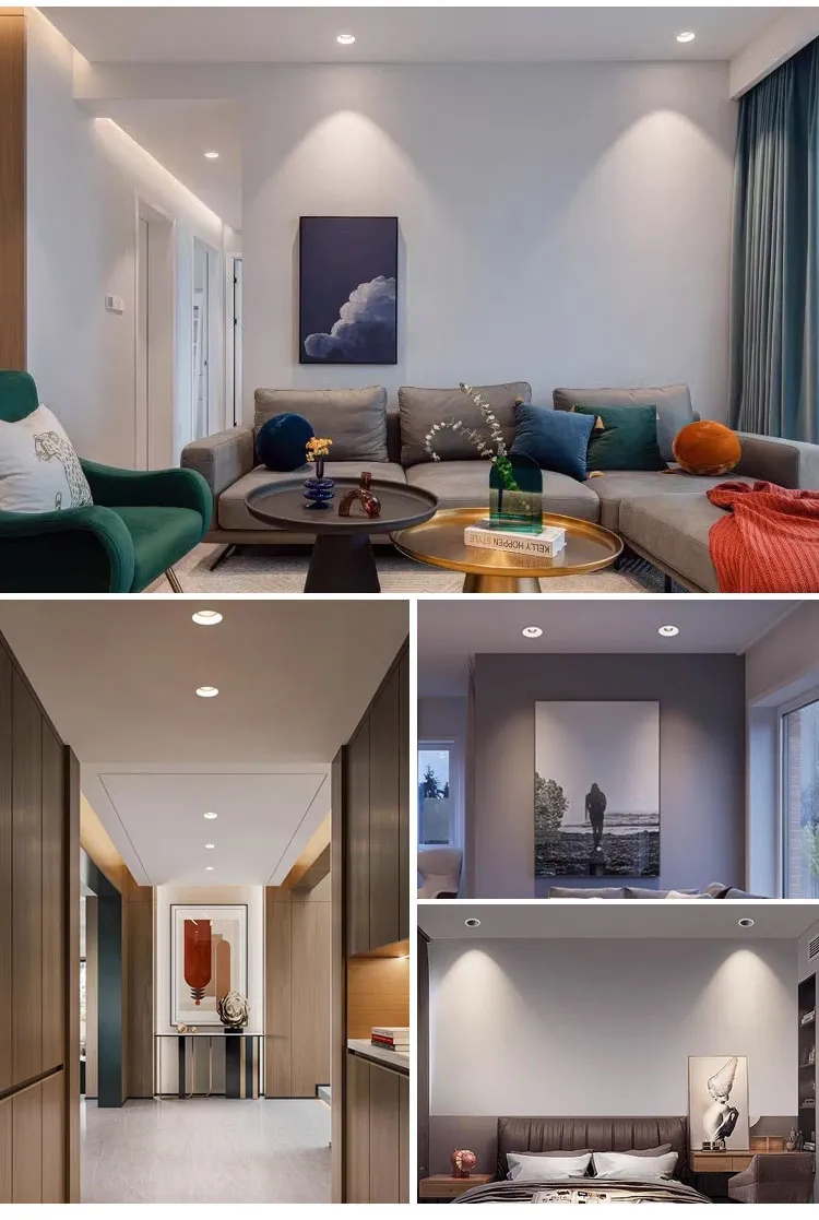 Ultra-Thin LED Recessed Downlight] High CRI 90+, Dimmable Energy-Saving Lighting, Suitable for Home/Commercial Use