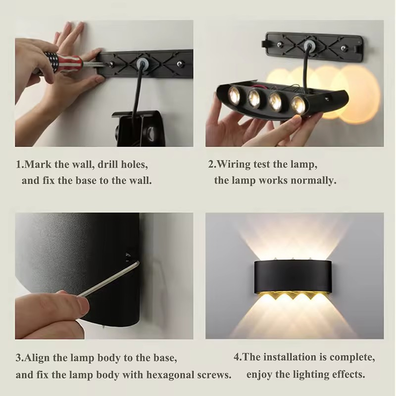 2026 Waterproof LED Wall Lamp Outdoor Garden Porch Balcony Corridor Aisle Wall Ceiling Sconce Light