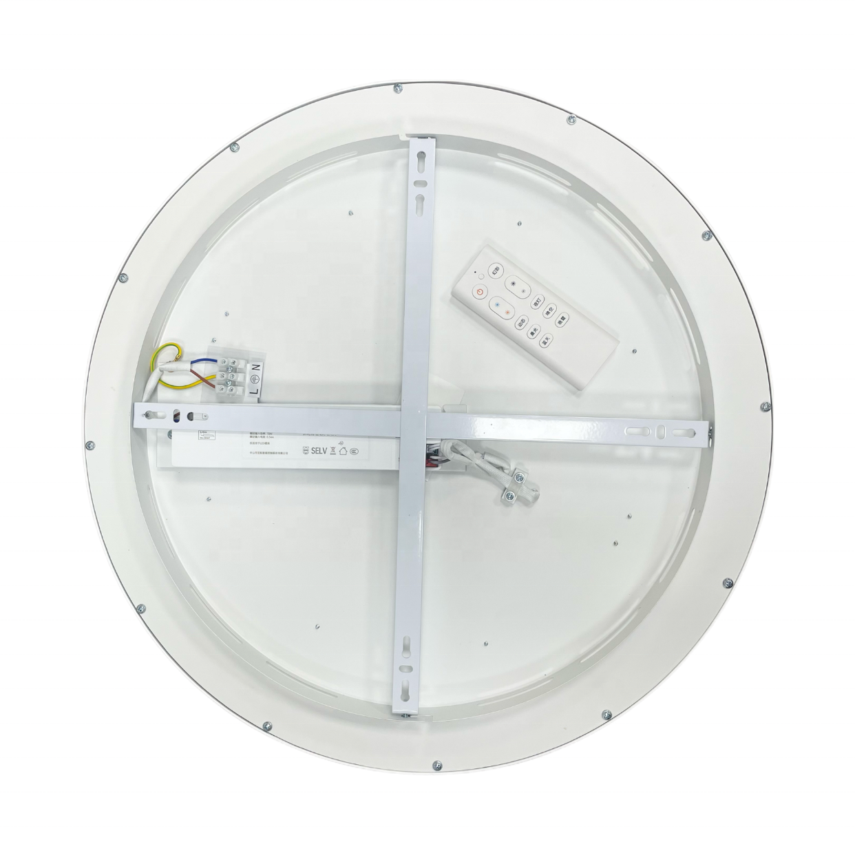 Modern Design Smart ADL LED Backlit Ceiling Light Flush-mount Skylight with RGB Changeable Remote APP Control White Shade Color