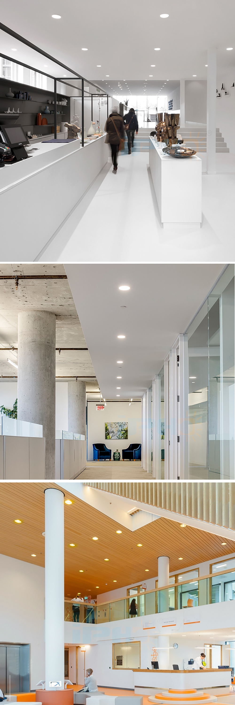 CCT Dimmable Ceiling Lighting Recessed Hotel Project 7W 12W Tuya Zigbee WiFi Smart Round Cob Led Downlight Application
