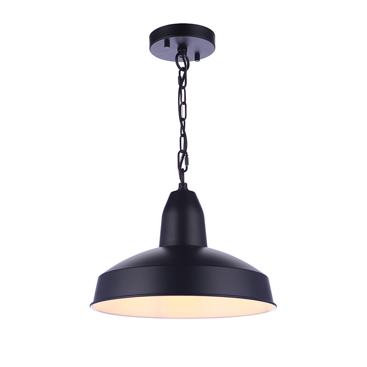 Semi Flush Mount Ceiling Light Black Finish Metal Lampshade Outdoor Waterproof Courtyard Light for Home Indoor Room