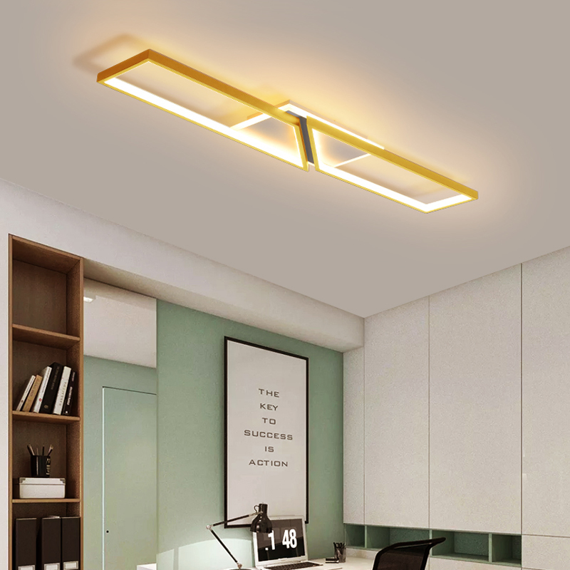 LED Office Ceiling Lamp Rectangular Modern Minimalist Meeting Living Room Strip Spot Lights (WH-MA-222)
