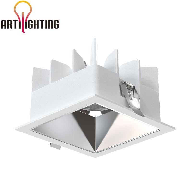 IP65 Waterproof Recessed Square LED Downlight in White Black Color for Bathroom