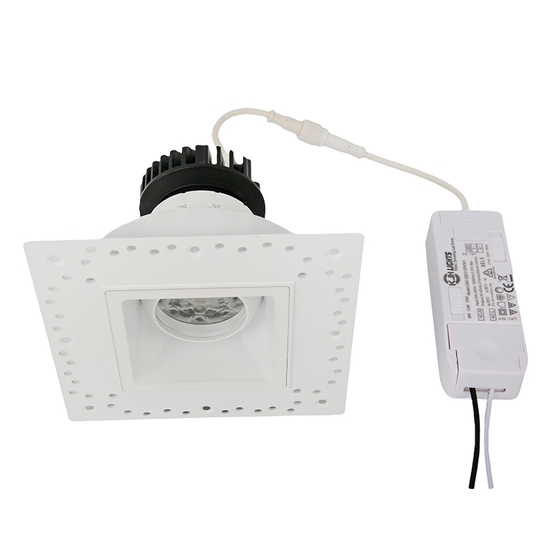 Factory Price Innovative Beam Angle Adjustable Gimbal Square Trimless LED Downlight Recessed Embedded Flangelss Down Light Ceiling Downlight