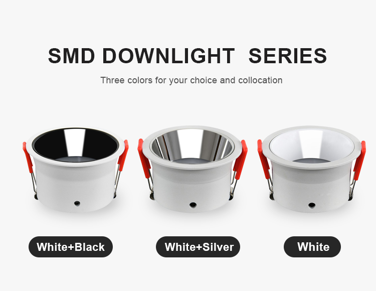 Embedded Ceiling Led SMD Spot Down Light 3000K 4000K 6000K Deep Cup Antiglare Recessed Downlight Aluminum Round Led Downlights