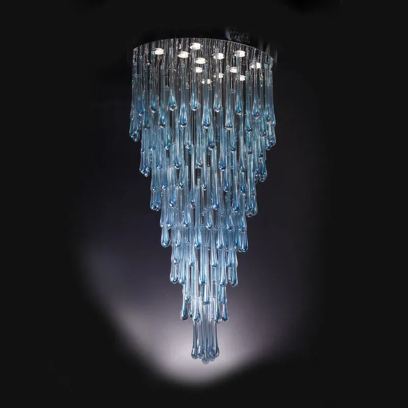 Modern Wood Bead Ceiling Lamp Organic Minimalist Design