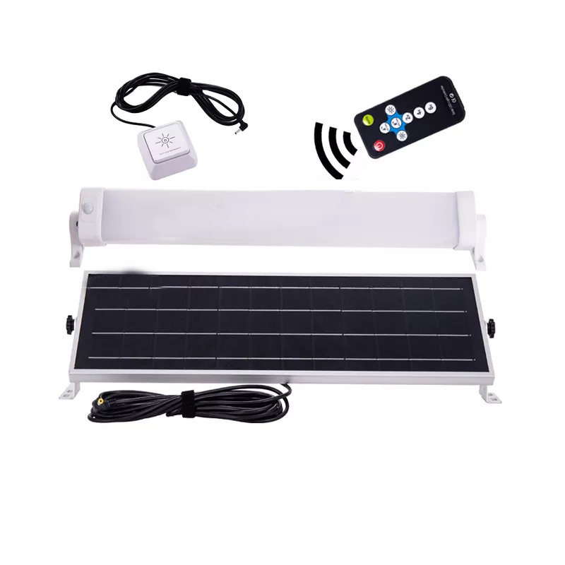 Solar Ceiling Lights Outdoor Gazebo Indoor Pendant Light with Remote Control &amp; Extension for Porch Patio Garage