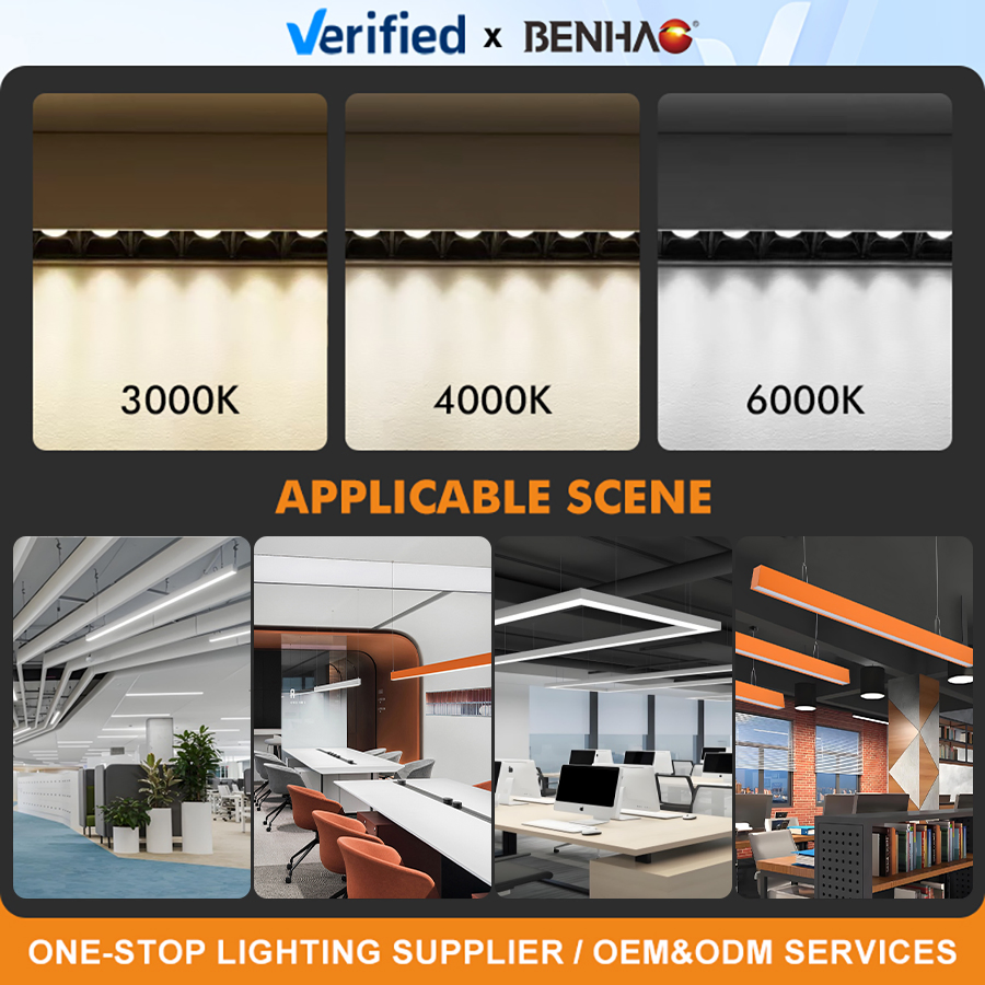 Ultra-Thin 40W Recessed LED Light Bar for Home Lighting &amp; Commercial Use, 1200mm