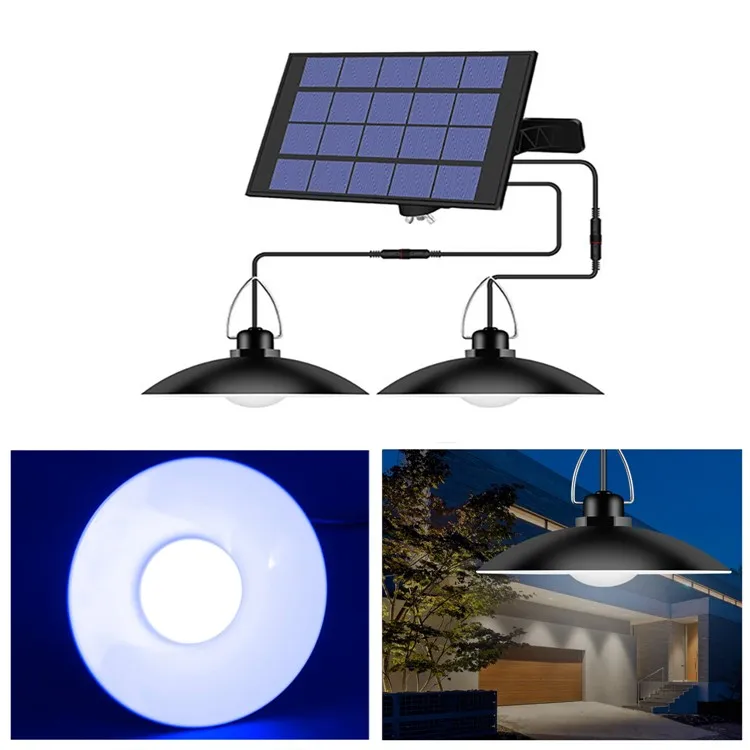 Solar hanging light fixture