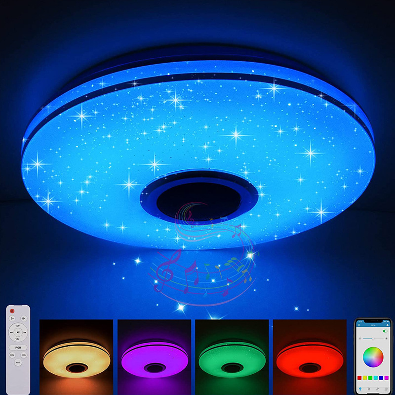 For Music LED Ceiling Lamp for Bedroom APP Control Multi-Color Smart Home Lights Direct From Factory New Model