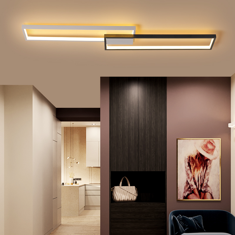 LED Office Ceiling Lamp Rectangular Modern Minimalist Meeting Living Room Strip Spot Lights (WH-MA-222)