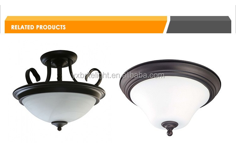 ETL Listed Modern Semi Flush Surface Mounted Cream Fabric Ceiling Pendant Round Shadelamp