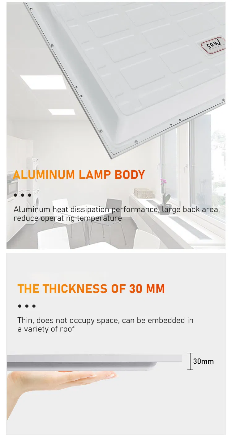 LED Panel Light 85-265V 72W LED Ceiling Square Recessed Ultra Thin Ceiling Lamp 2835 SMD Lighting
