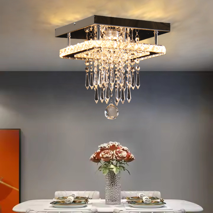 Decor Chandelier Ceiling Lights Smart for Home Kitchen or Living Room K9 Crystal Luxury LED Lamp