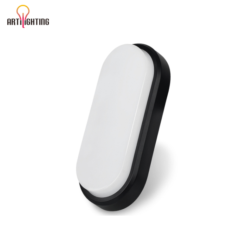 Surface Mounted Tri-Proof Wall Lamp12W 15W Round and Oval Panel LED Ceiling Light for Anti-Mosquito Balcony Porch Foyer