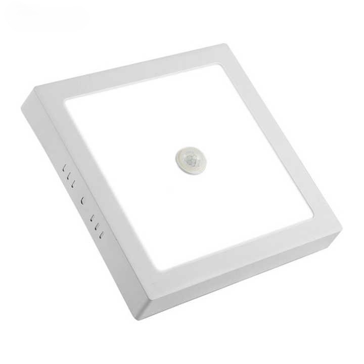 High Quality PIR Motion Sensor LED Ceiling Light 18W Trio Color Temperature Recessed Panel Downlight