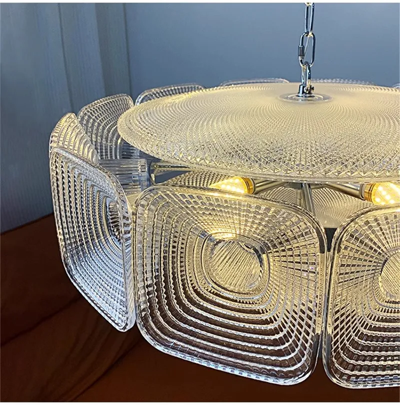Murano Glass Chandelier Pendant Lamp Modern Decorative Lighting 3000K CCT Industrial French Minimalist Ceiling Hanging Lamp