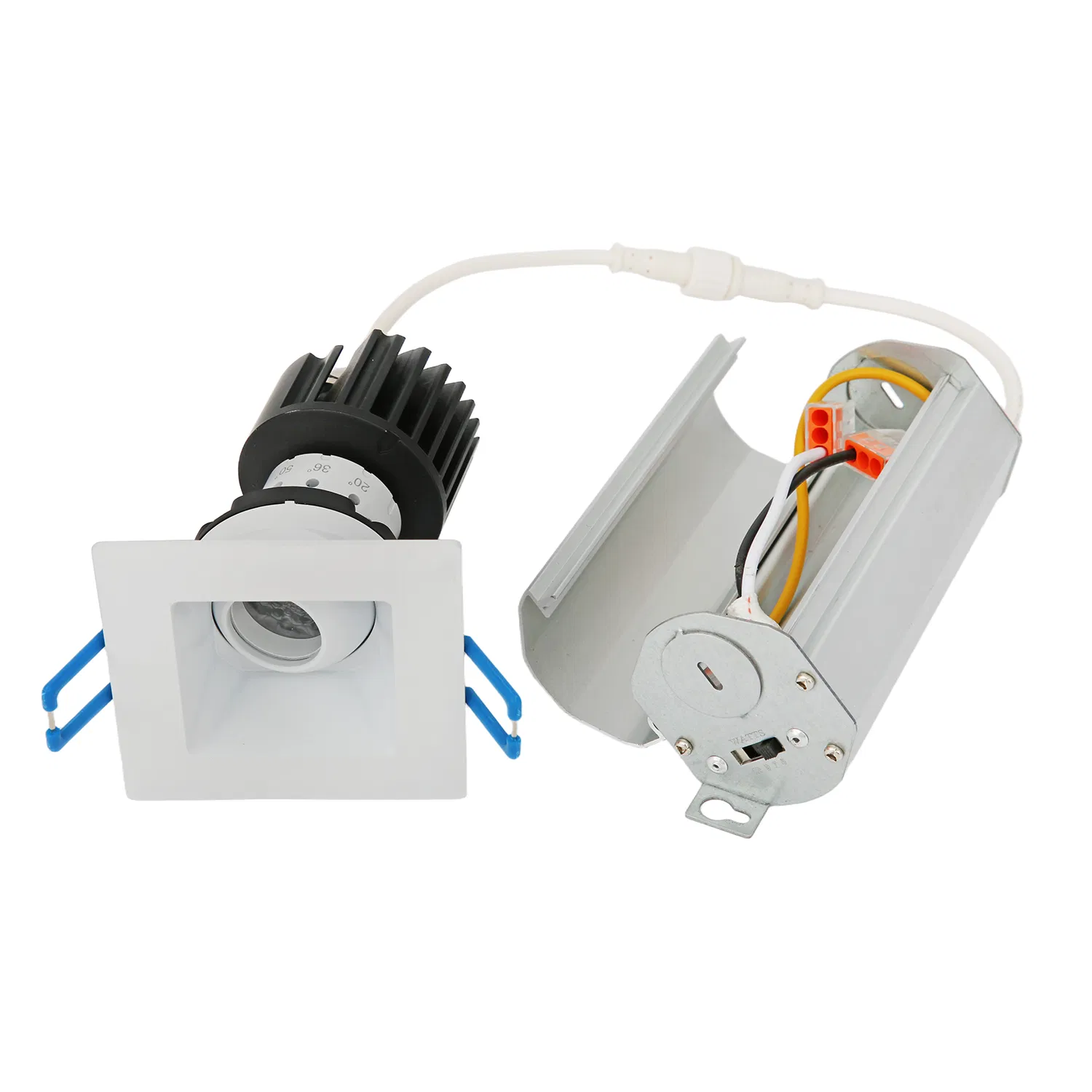 COB Lighting LED Downlights Recessed Ceiling Square Gimbal Directional Dimmable Hotel Lights IP54 Rgbcw Low Glare CE EMC Elt Certified