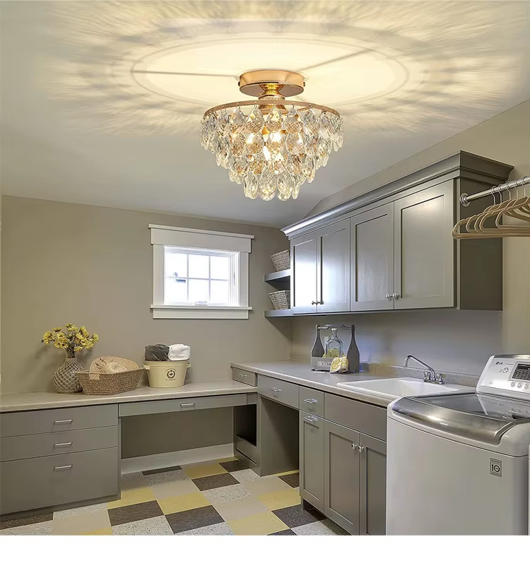 Modern Crystal Chandelier Structure Design