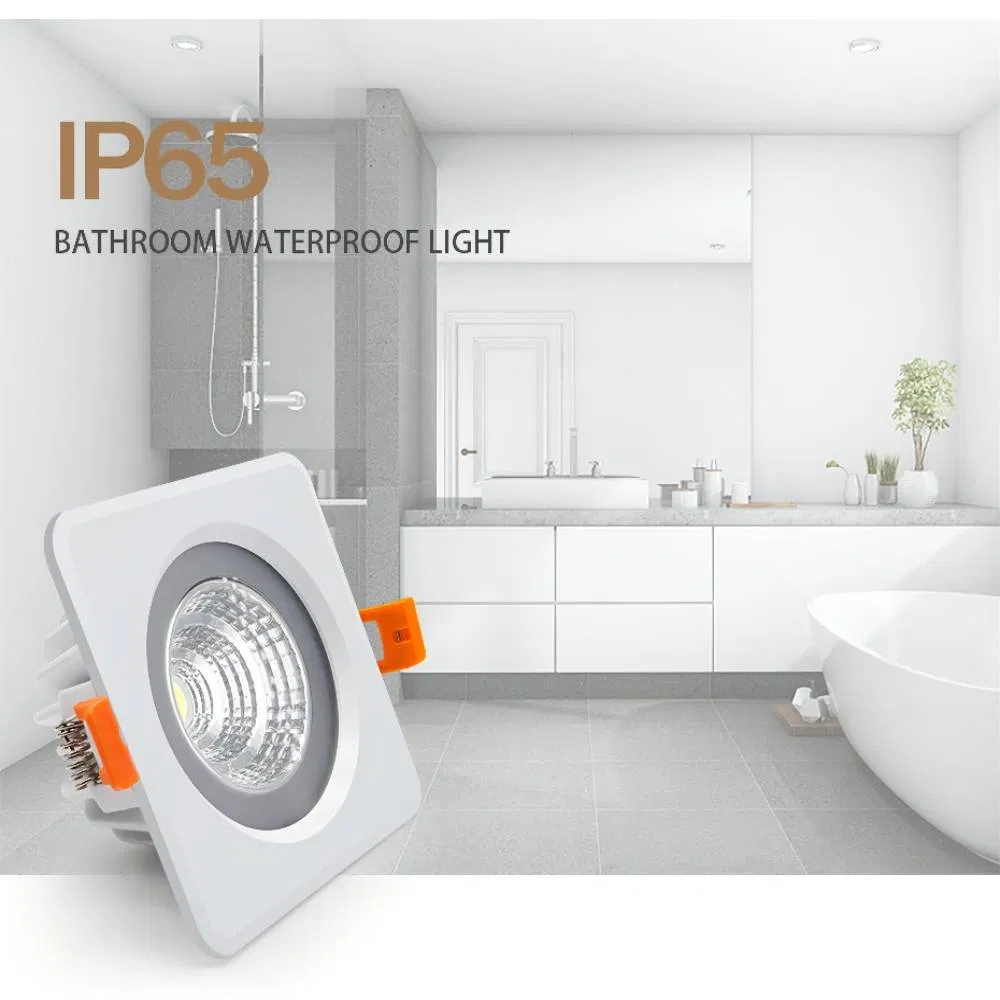Waterproof LED Downlights 5W 7W 9W 12W 15W Round Anti-Fog Spot Lights Toilet Sauna Bathroom IP65 COB Recessed LED Downlight