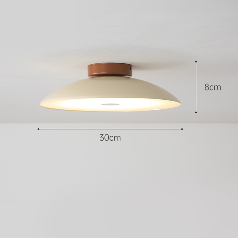 Modern Nordic Cream LED Semi-Flush Mount Ceiling Light Fixture for Aisle Hallway Bedroom