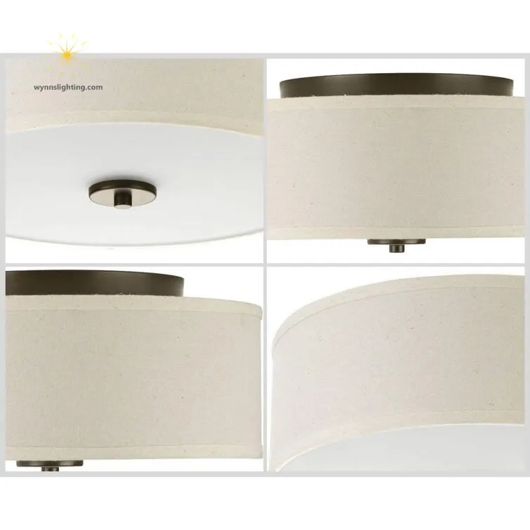 Modern Ceiling Light Nordic Minimalist Round Flat Surface Mount Indoor LED Ceiling Lamp Material Close-up