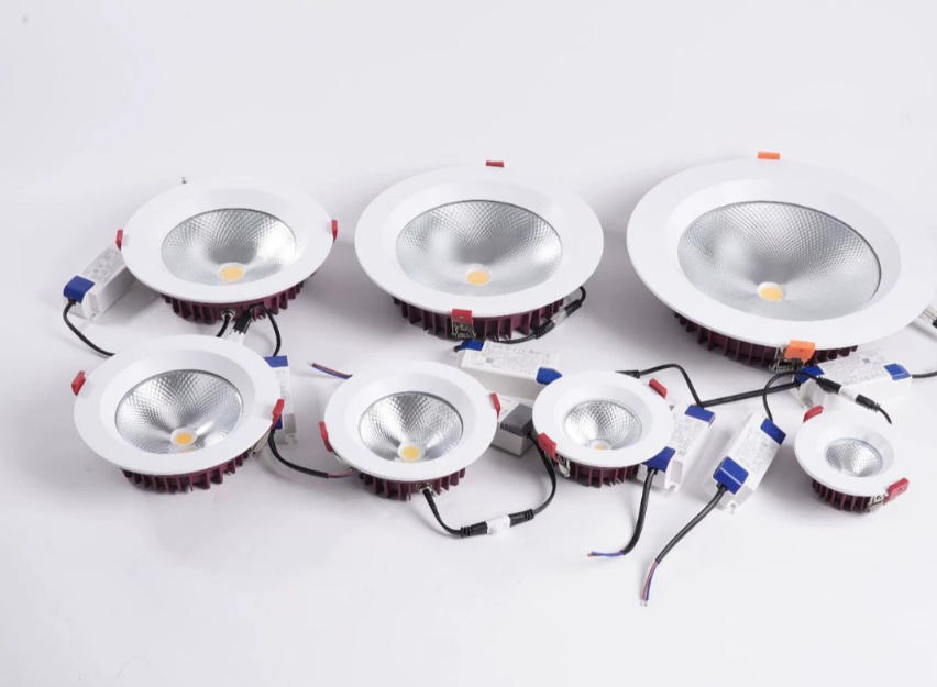 IP65 Waterproof COB 12W 18W 25W AC85-265V Wide Voltage Die-Cast Aluminum Bathroom Kitchen Recessed Ceiling LED Downlight