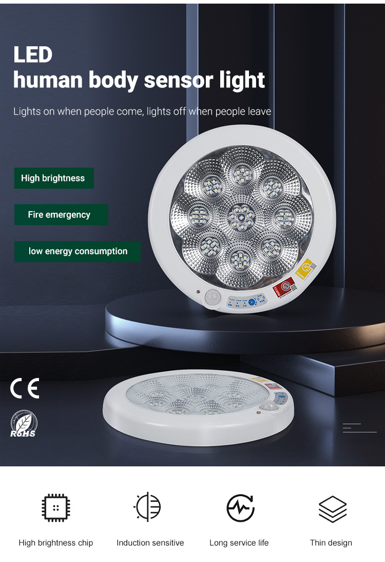 Factory Direct Sale Indoor Hotel Plastic downlight Recessed Mounted Fireproof Led Emergency Ceiling Light