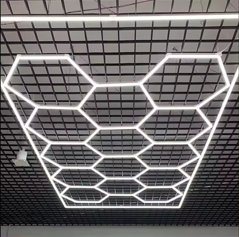 Honeycomb LED Bathroom Light IP65 Waterproof Ceiling Panel Hexagonal LED Light