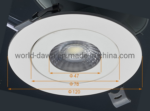 Round Shape LED Ceiling Lights 7W Gimbal Lighting Recessed LED Panel Light