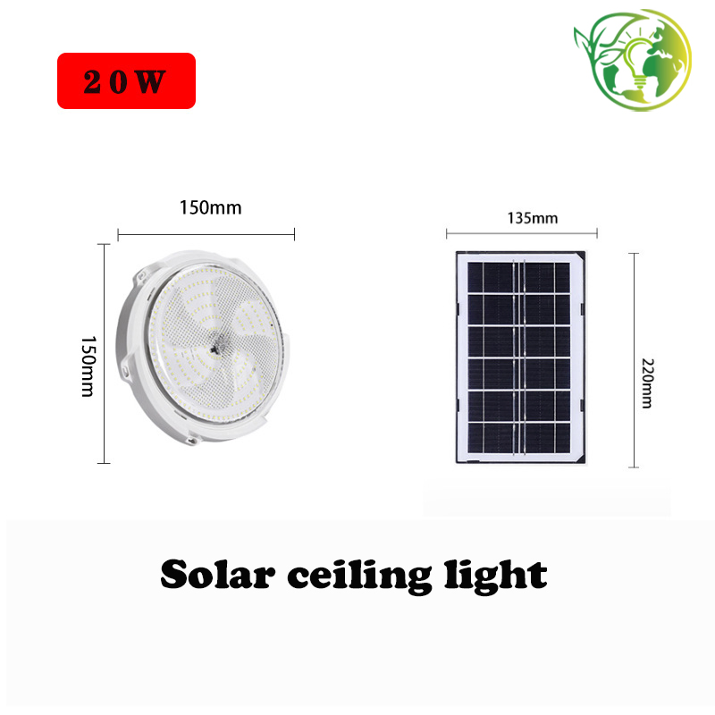 Energy-Saving Solar Ceiling Light for Garage Spaces with 1000lm Lumen Output &amp; Motion Sensor Function