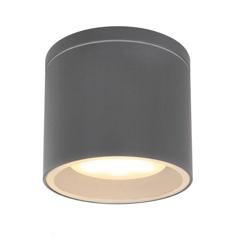 Modern Die-Cast Aluminum Black Waterproof Cylinder Gx53 Porch Outdoor Ceiling Light Fixture